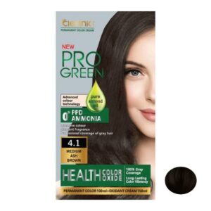کیت رنگ مو کلینیک کیندی شماره 4.1 رنگ خاکستری قهوه ای متوسط