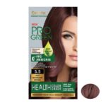 کیت رنگ مو کلینیک کیندی شماره 5.5 رنگ قهوه ای ماهگونی روشن