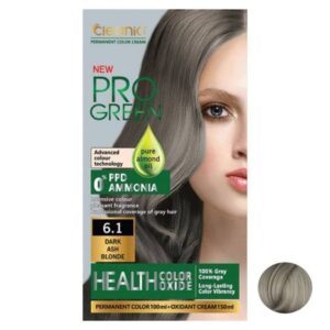 کیت رنگ مو کلینیک کیندی شماره 6.1 رنگ بلوند خاکستری تیره